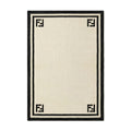 Minimal Corner Monogram Cream Rug