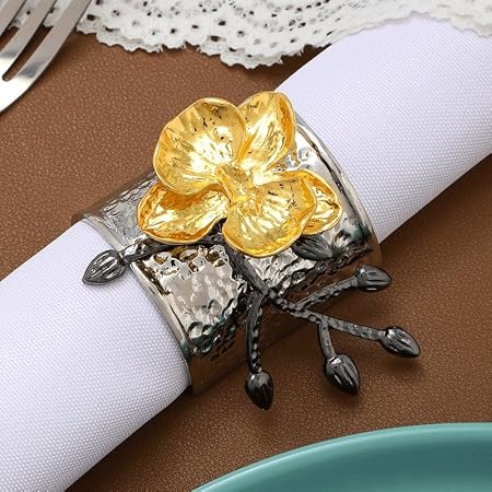 Luxury Two-Tone Orchid Napkin Ring