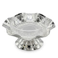 Glass Fruit bowl on Silver Tone Stand