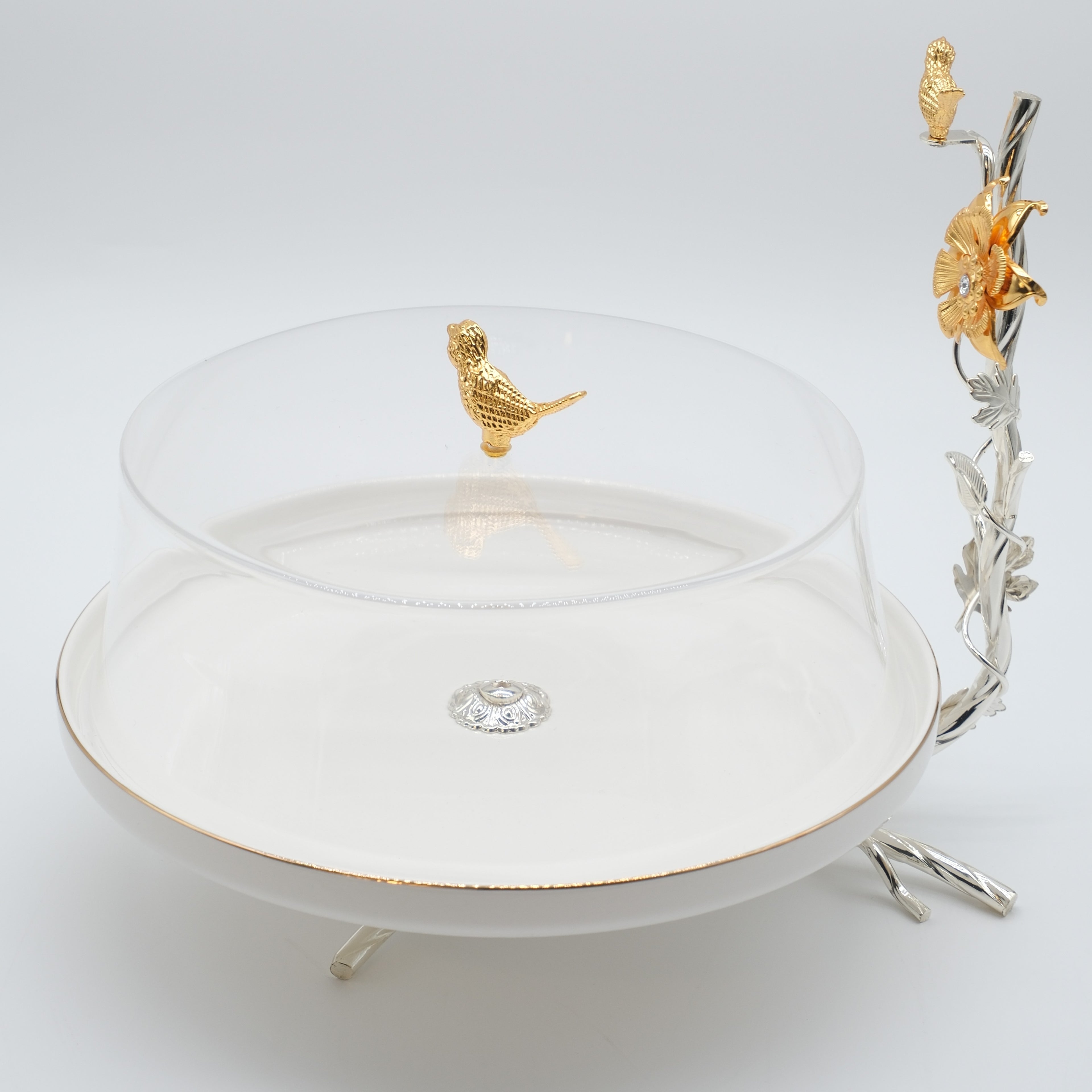 Royal Blossom Covered Cake Stand