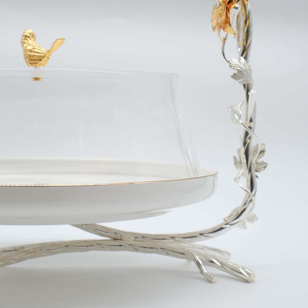 Royal Blossom Covered Cake Stand