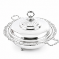 Elysian Round Silver Serving Dish
