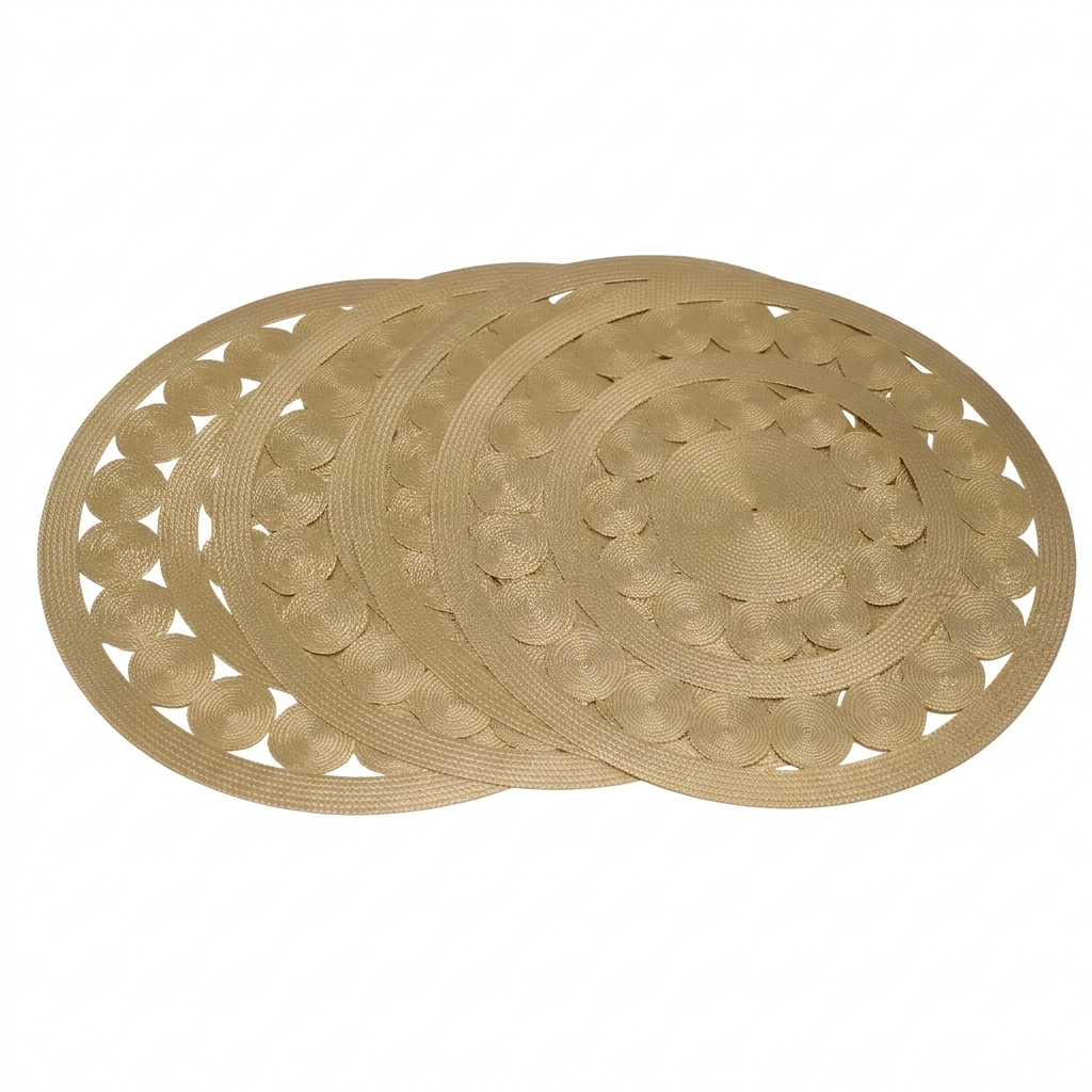Artisan Concentric Circle Gold Table Mat