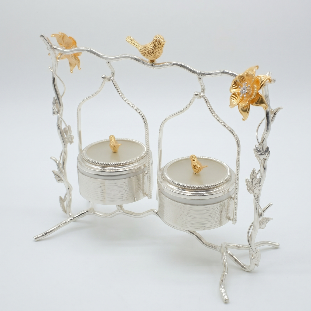 Golden Sparrow Hanging Spice Jar Set