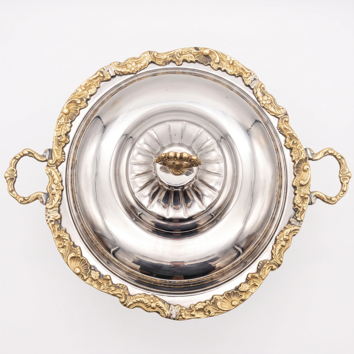 Luxury Silver & Gold Ornate Chafing Dish