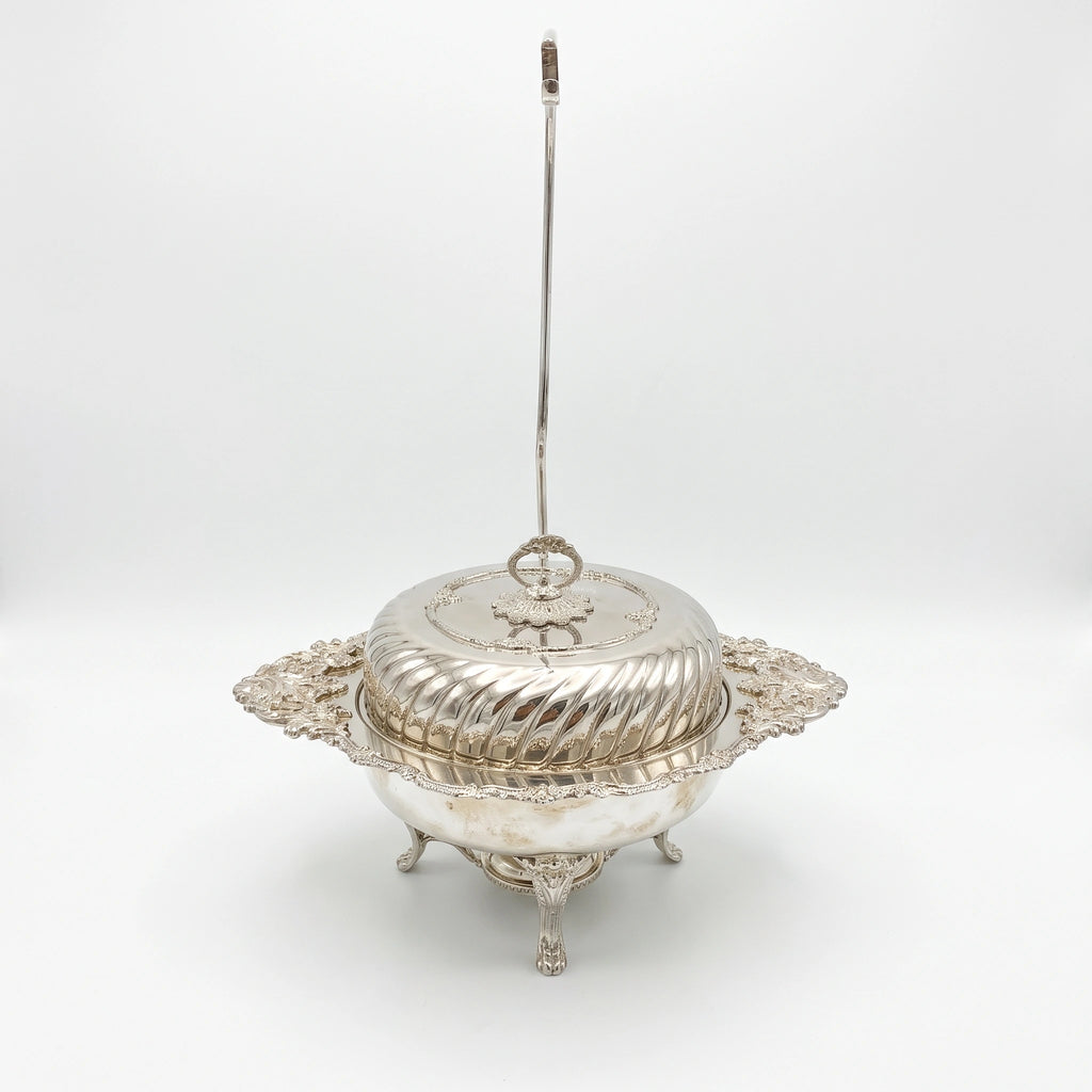 Royal Elegant Silver Footed Covered Chafing Dish 3ltr 4ltr