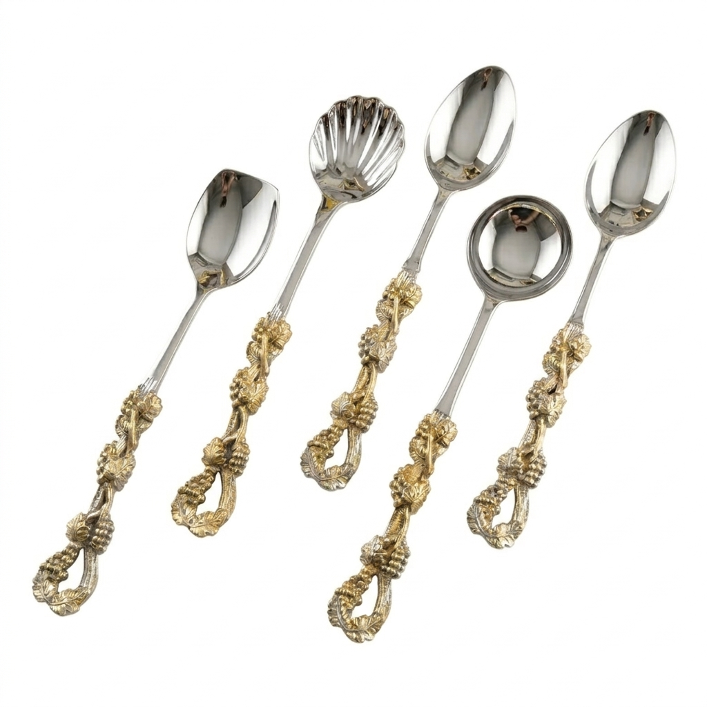 Royal Gold-Plated Serving Spoons