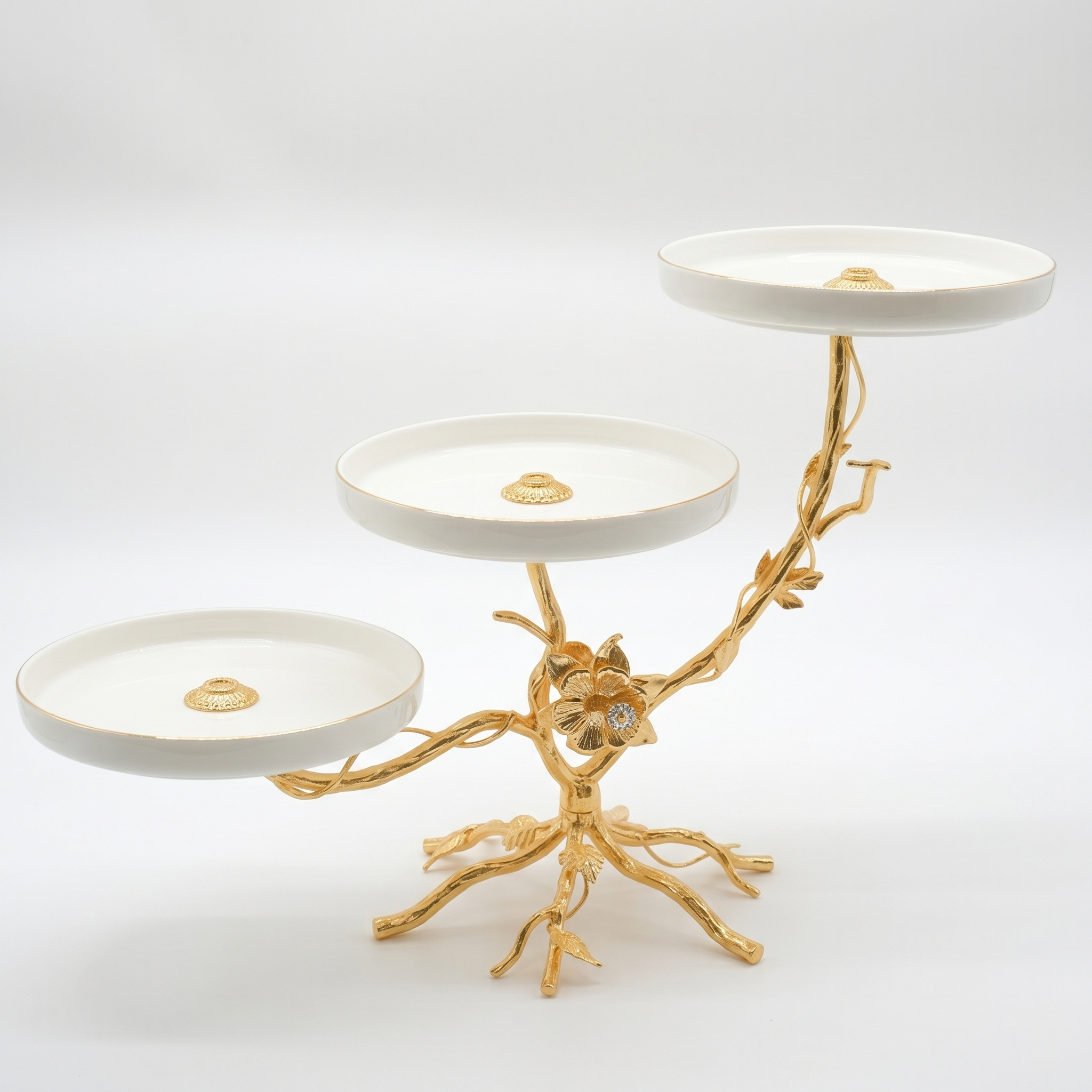 Golden Vine 3-Tier Serving Stand