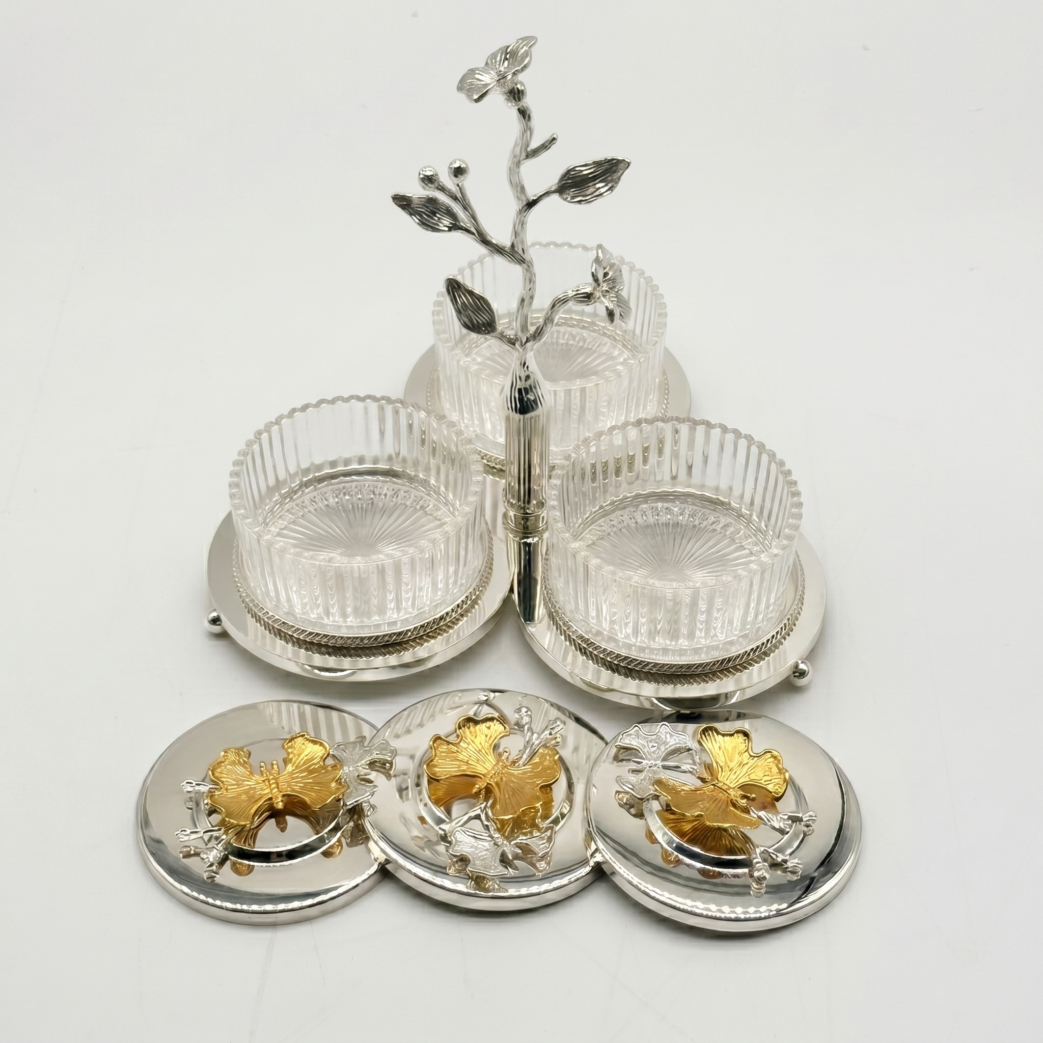 Golden Butterfly Trio Jar Set