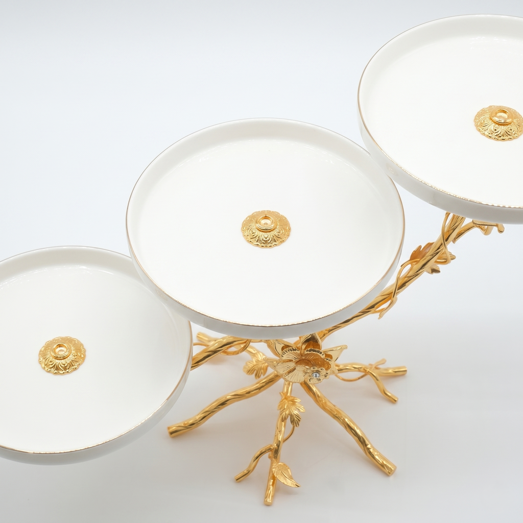 Golden Vine 3-Tier Serving Stand