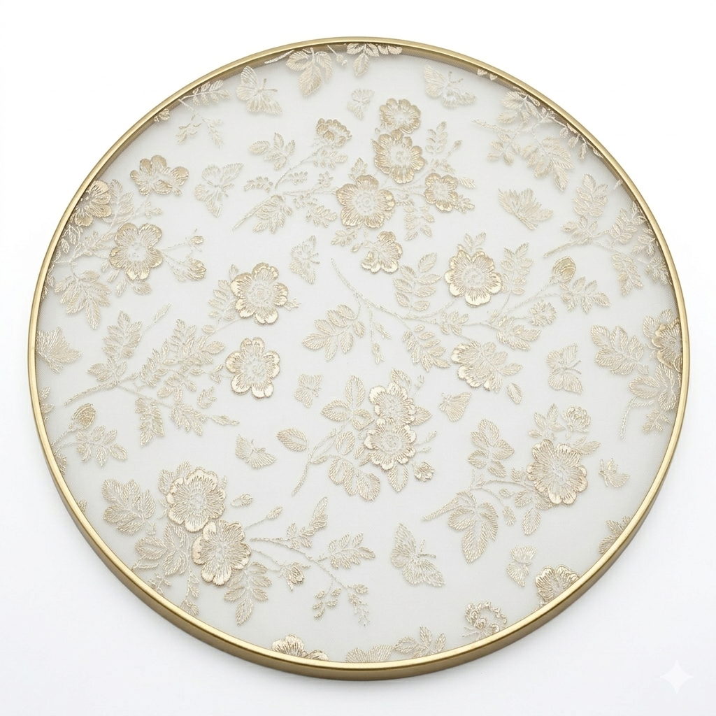 Vintage Rose & Butterfly Gilded Table Mat