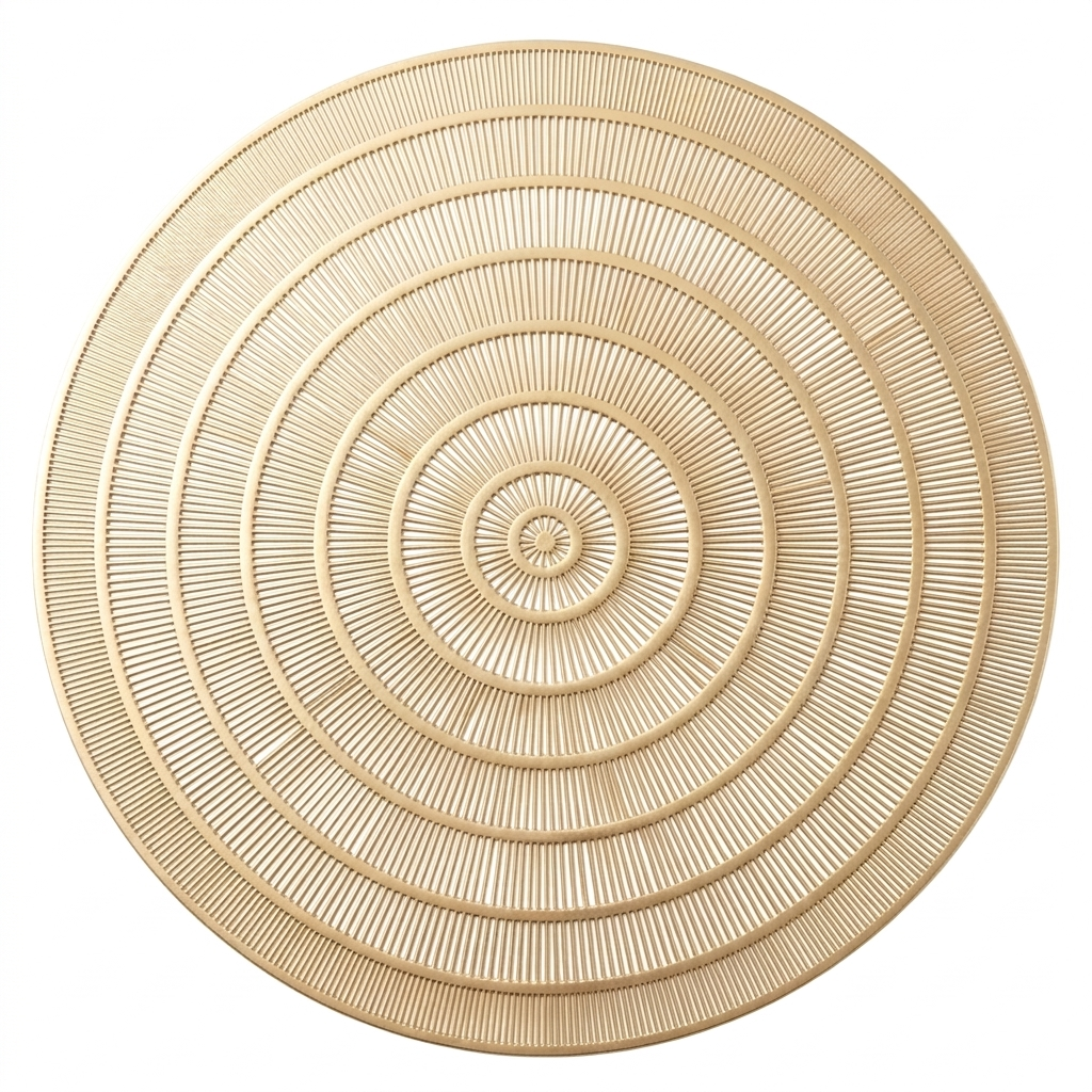 Metallic Gold Round Table Mat