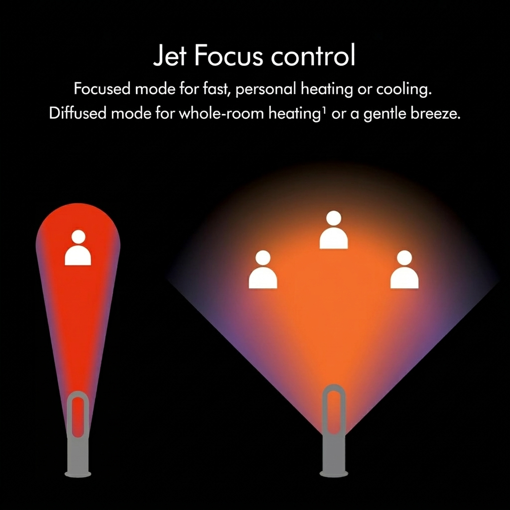 Dyson Jet Focus AM09 Fan Heater Hot+Cool