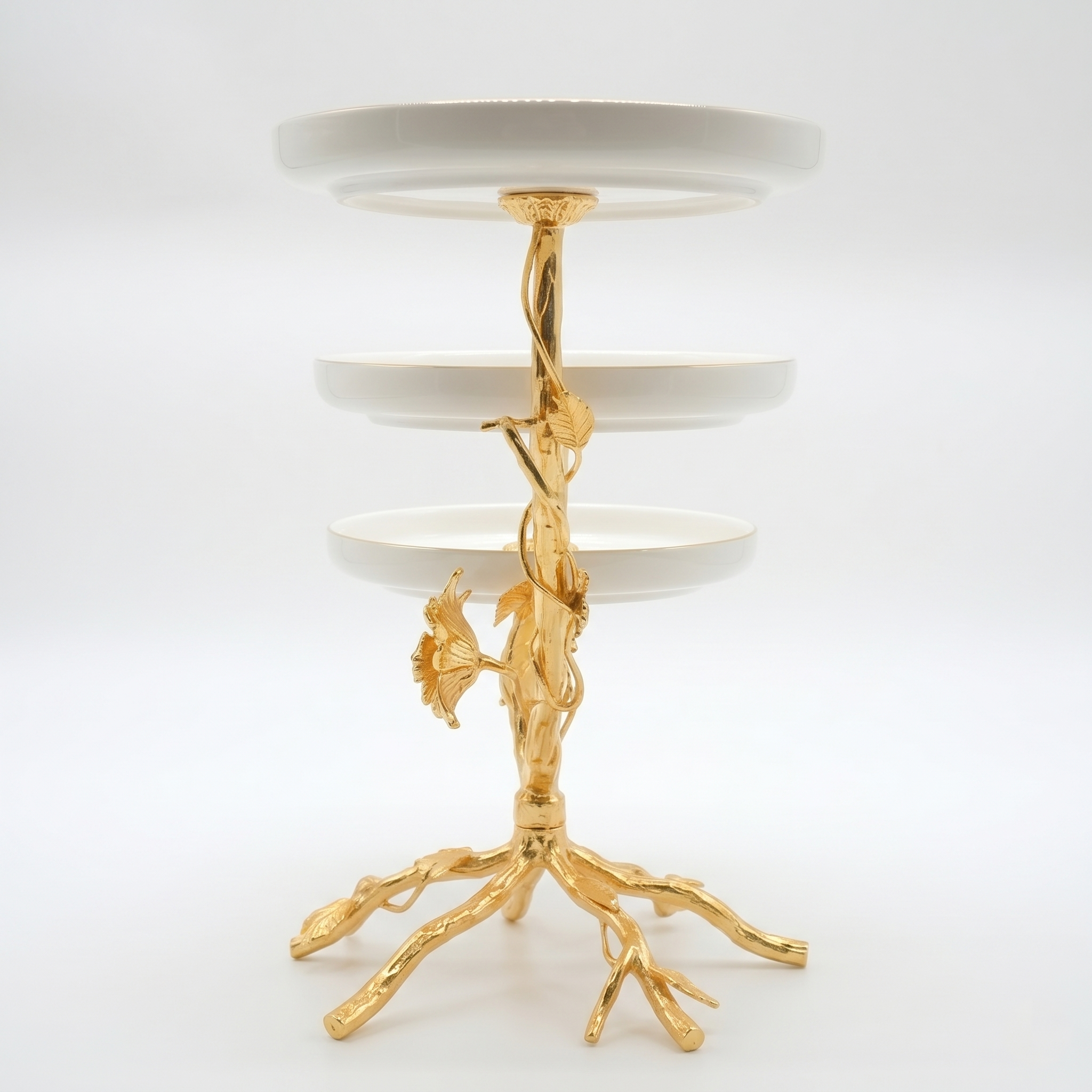 Golden Vine 3-Tier Serving Stand