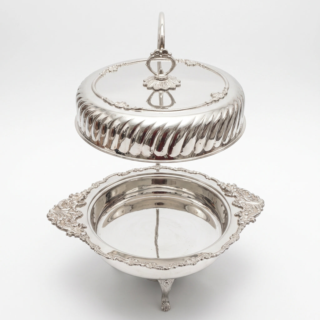 Royal Elegant Silver Footed Covered Chafing Dish 3ltr 4ltr