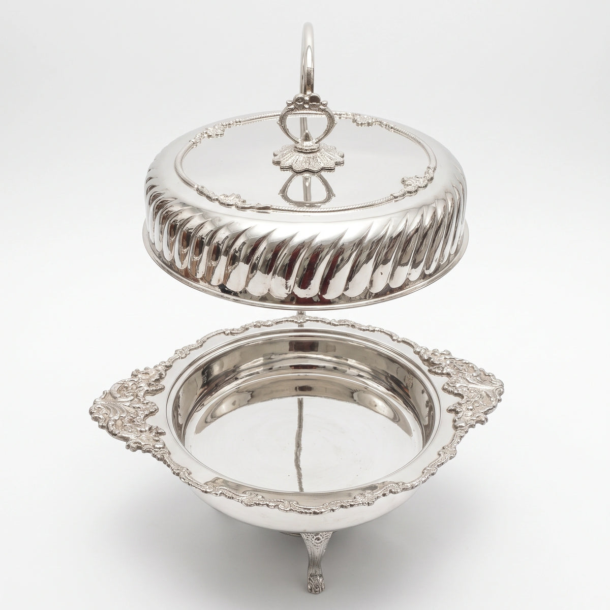 Royal Elegant Silver Footed Covered Chafing Dish 3ltr 4ltr