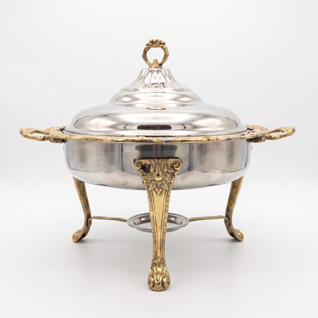 Luxury Silver & Gold Ornate Chafing Dish