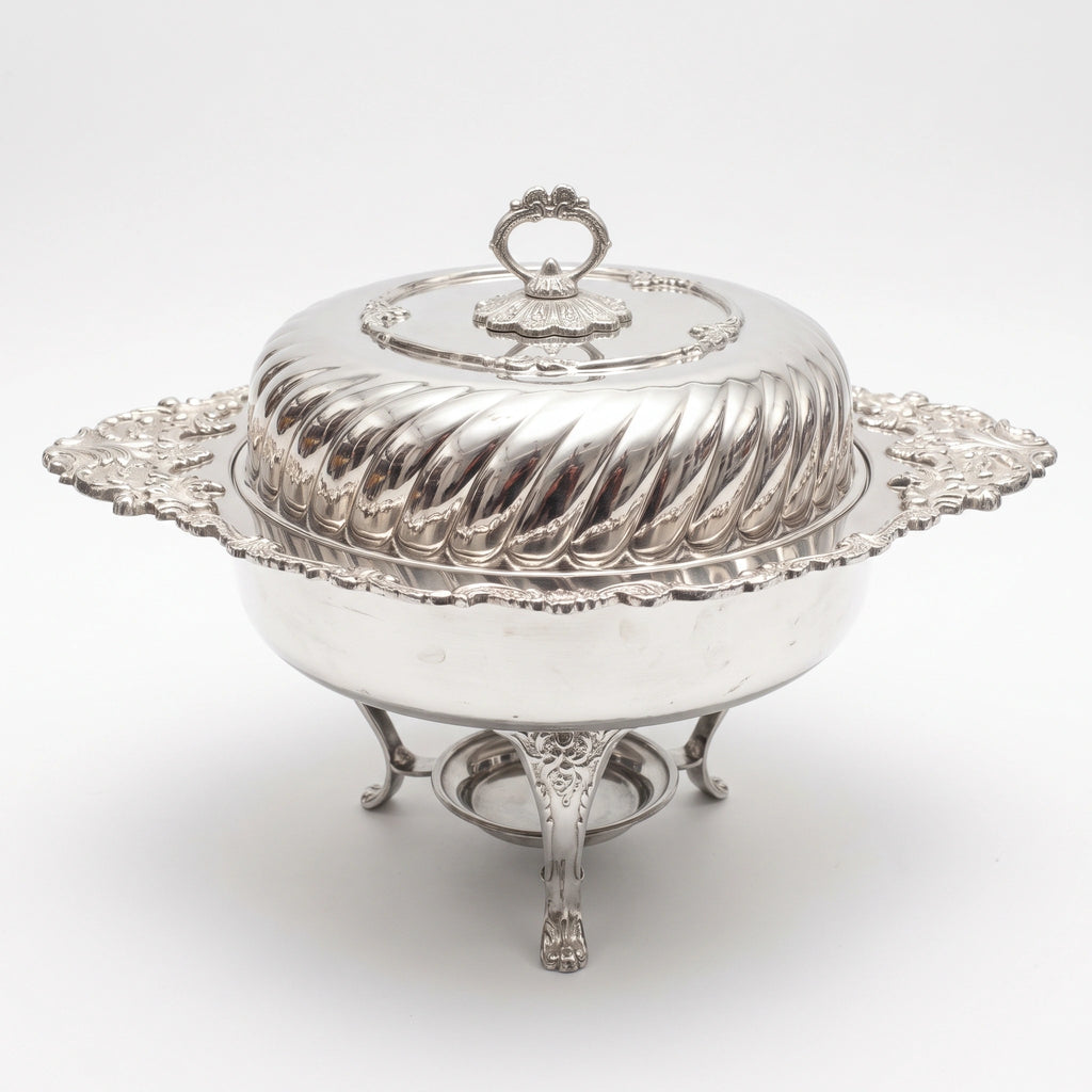 Royal Elegant Silver Footed Covered Chafing Dish 3ltr 4ltr