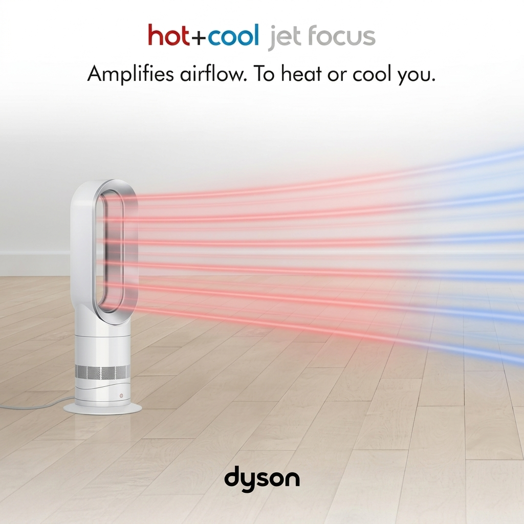 Dyson Jet Focus AM09 Fan Heater Hot+Cool