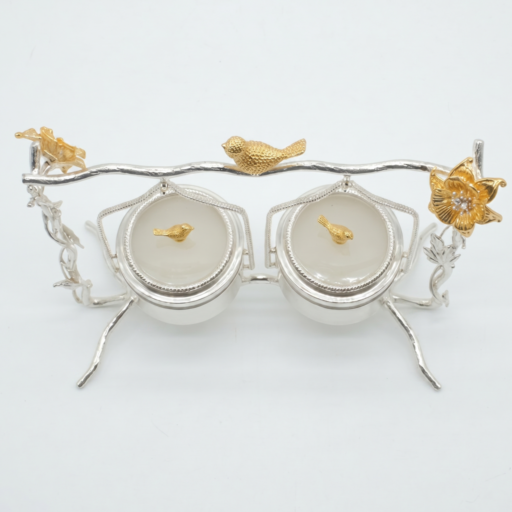Golden Sparrow Hanging Spice Jar Set