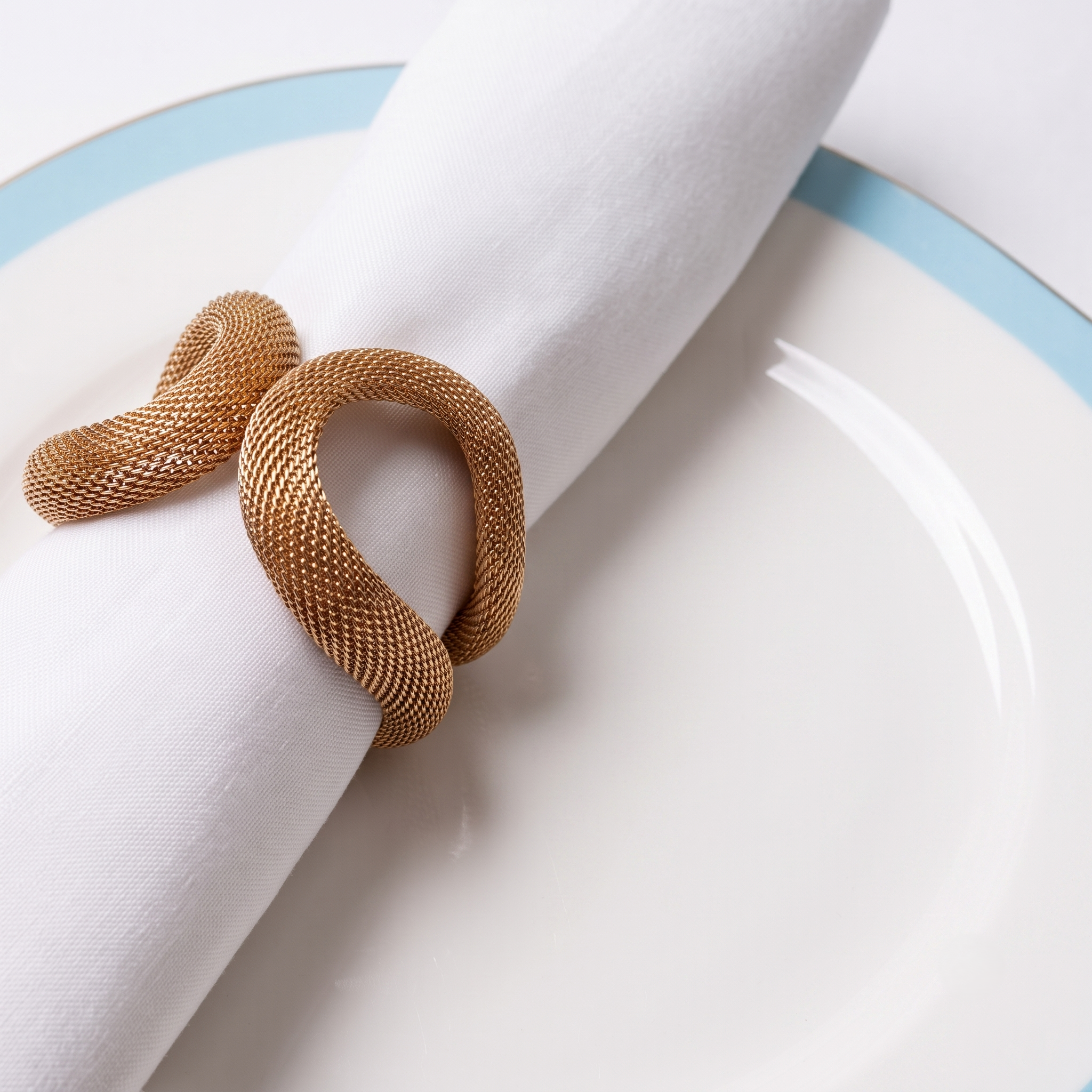 Elegant Geometric Cuff Napkin Holder