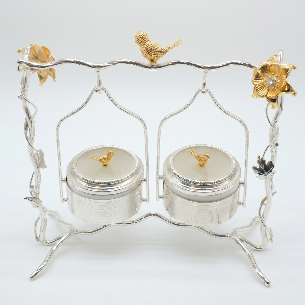 Golden Sparrow Hanging Spice Jar Set