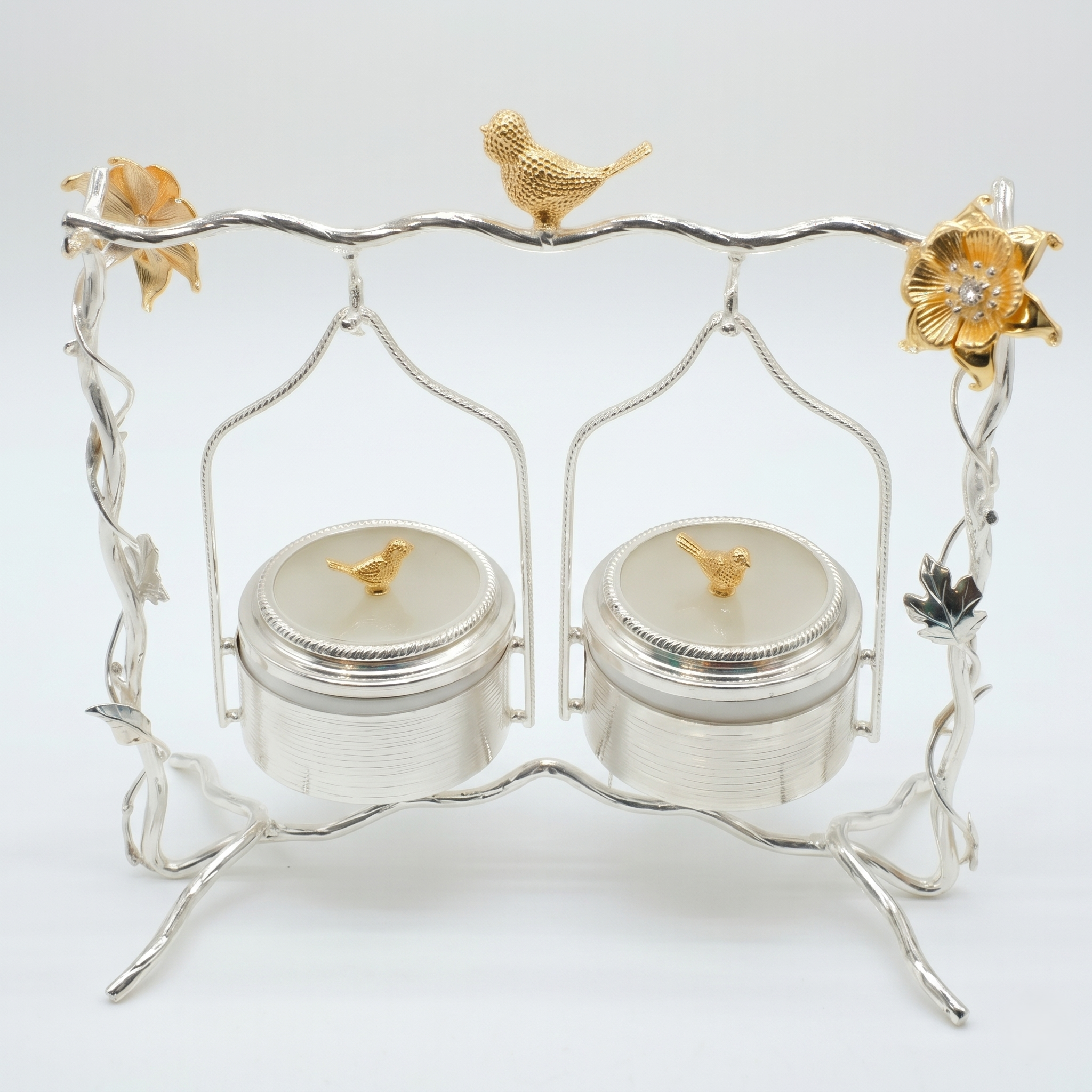 Golden Sparrow Hanging Spice Jar Set