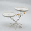 Golden Blossom Dual Serving Stand