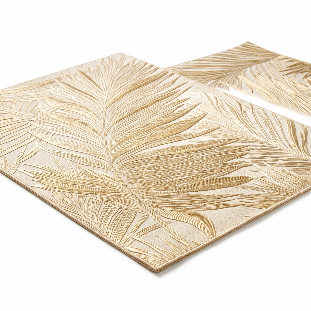 Gilded Tropical Fern Rectangular Placemat