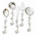 Ginkgo Silver Serving Utensil Set