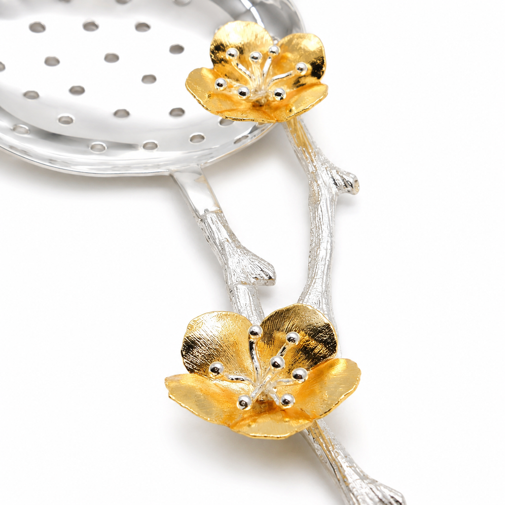 Golden Blossom Serving Utensil Set