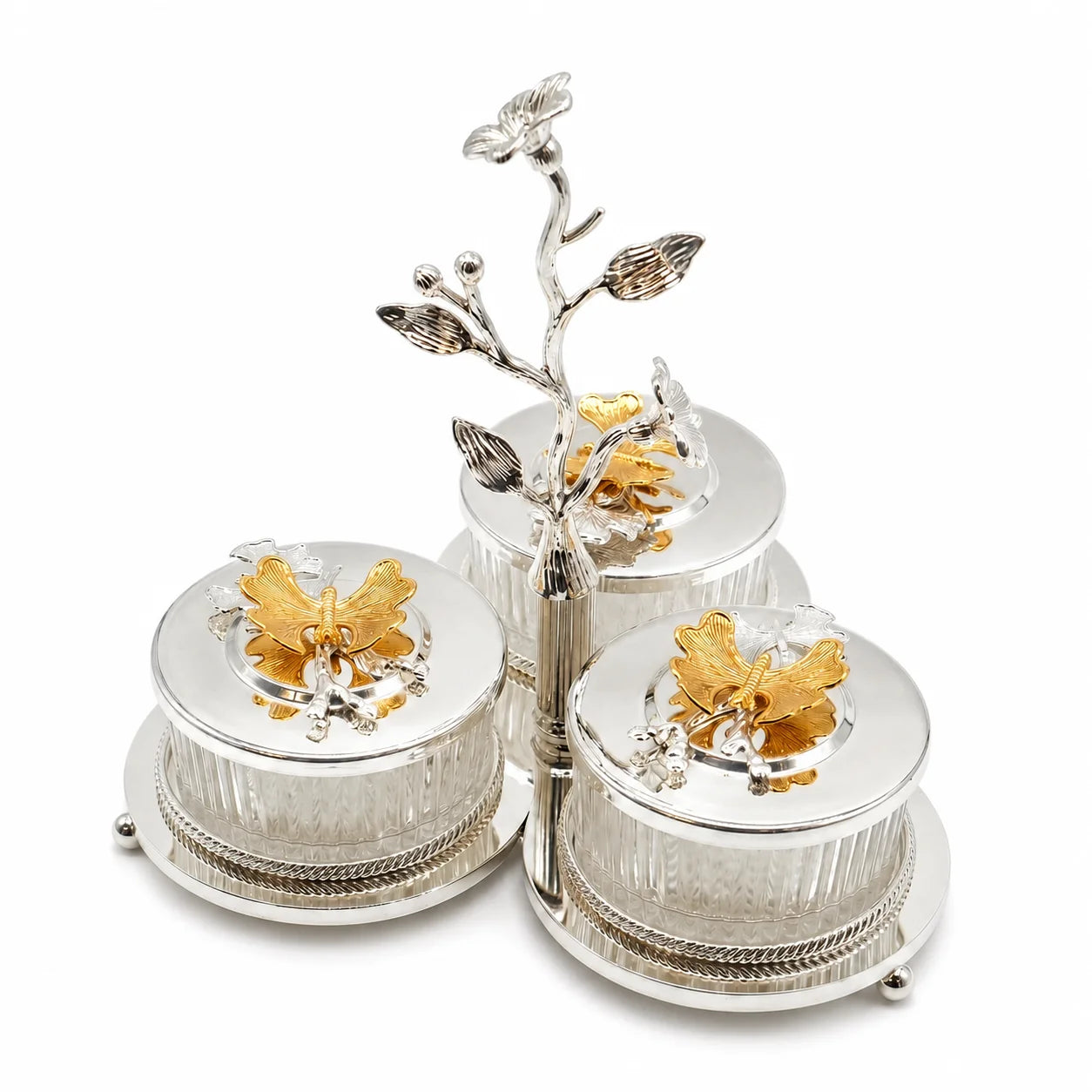 Golden Butterfly Trio Jar Set