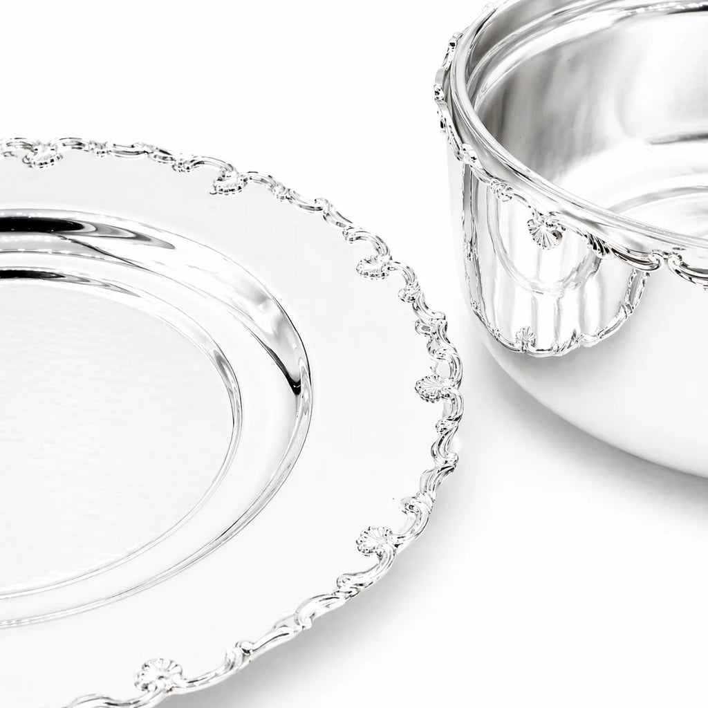 Imperial Silver Serving Bowl with Tray