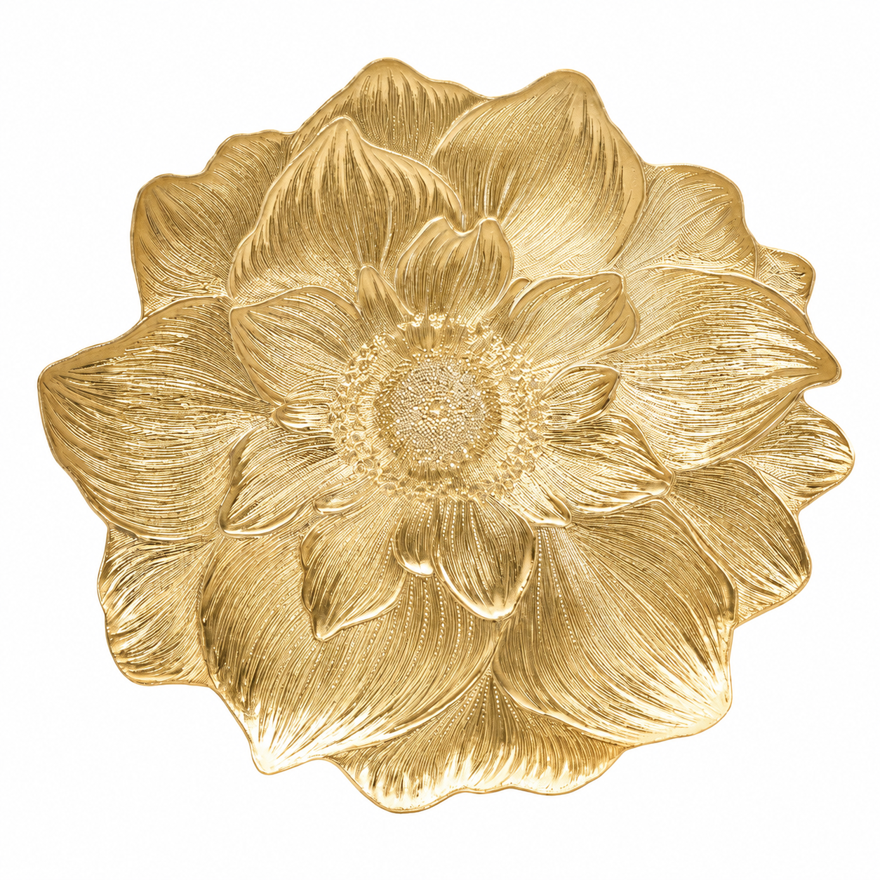 Metallic Gold Peony-Shaped Placemat