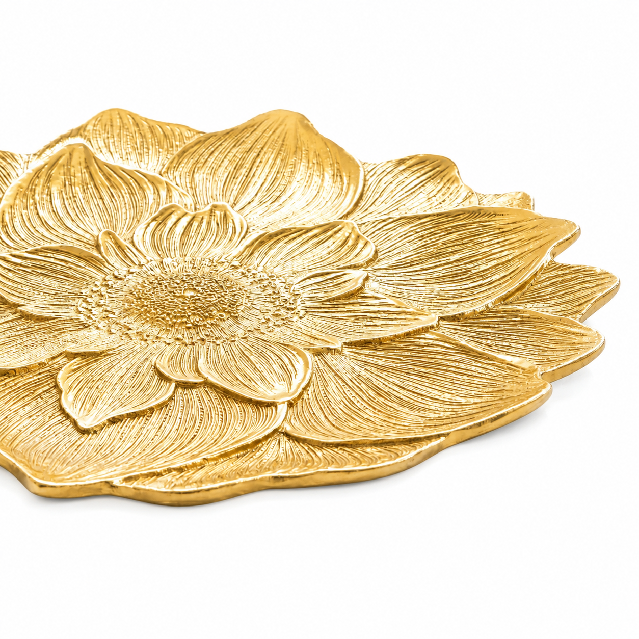 Metallic Gold Peony-Shaped Placemat