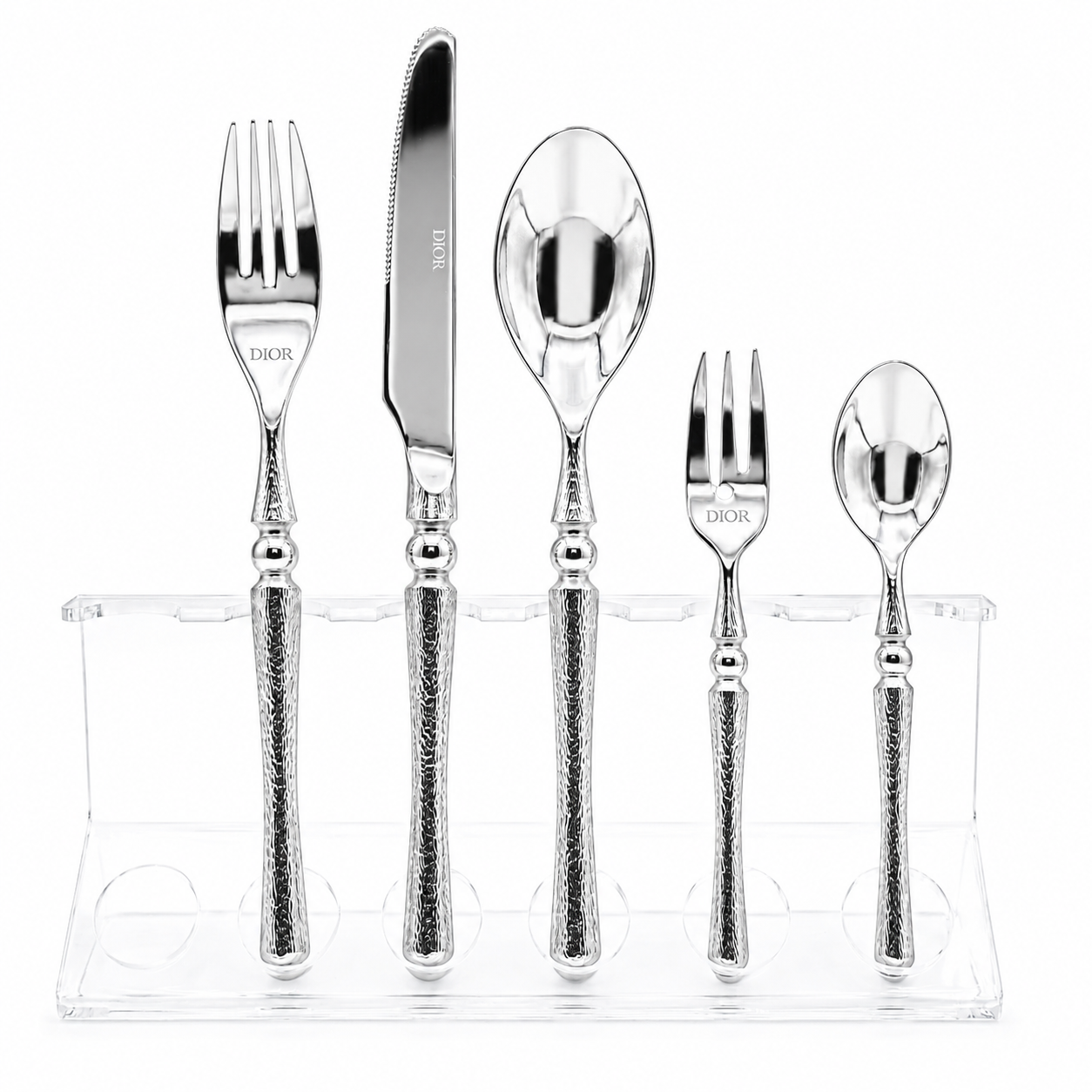 Luxury Silver Stainless Steel Cutlery Set