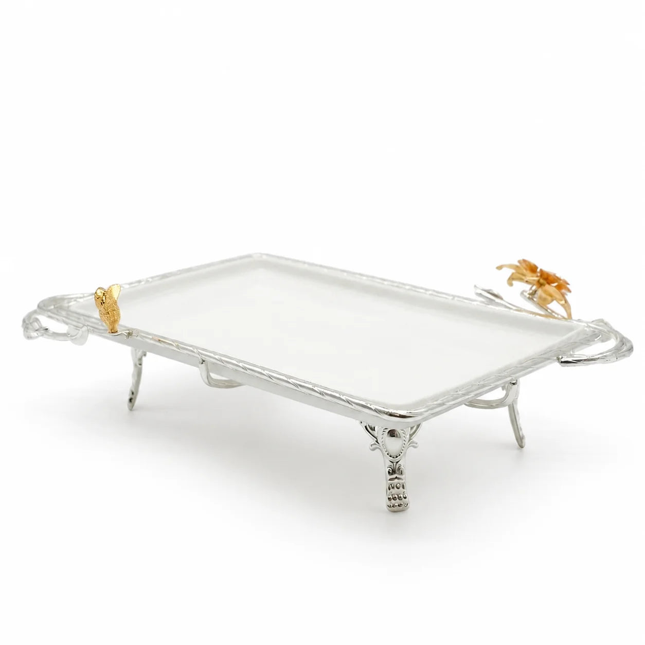 Regal Bloom Decorative Tray