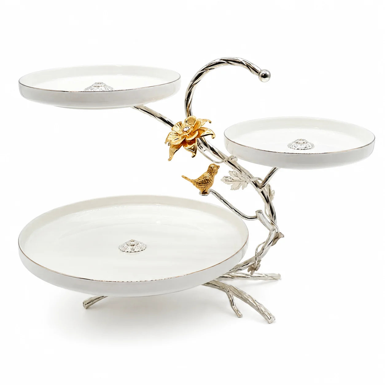 Royal Blossom 3-Tier Dessert Stand
