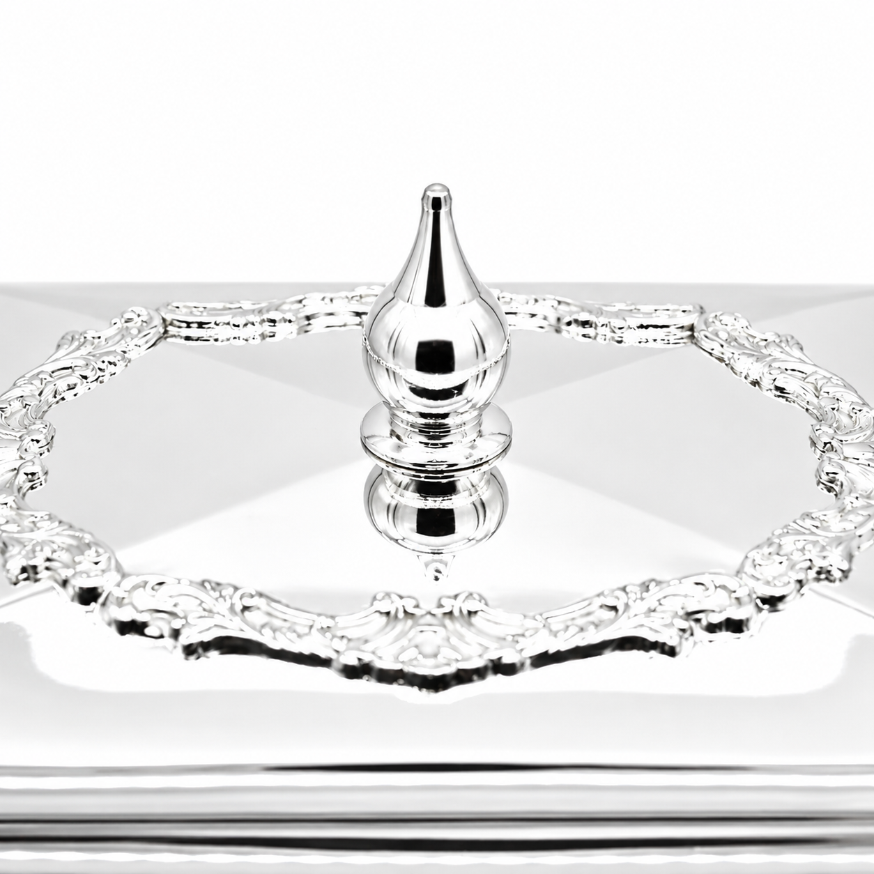 Royal Silver Plated Rectangular Chafing Dish with Decorative Trim