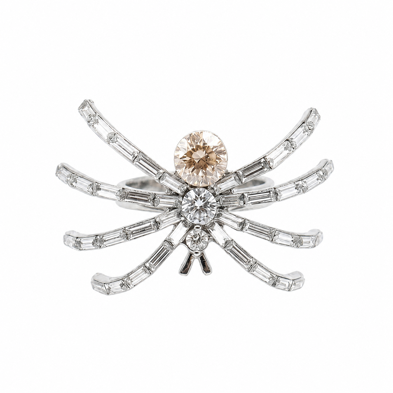 Silver Crystal Spider Table Accessory