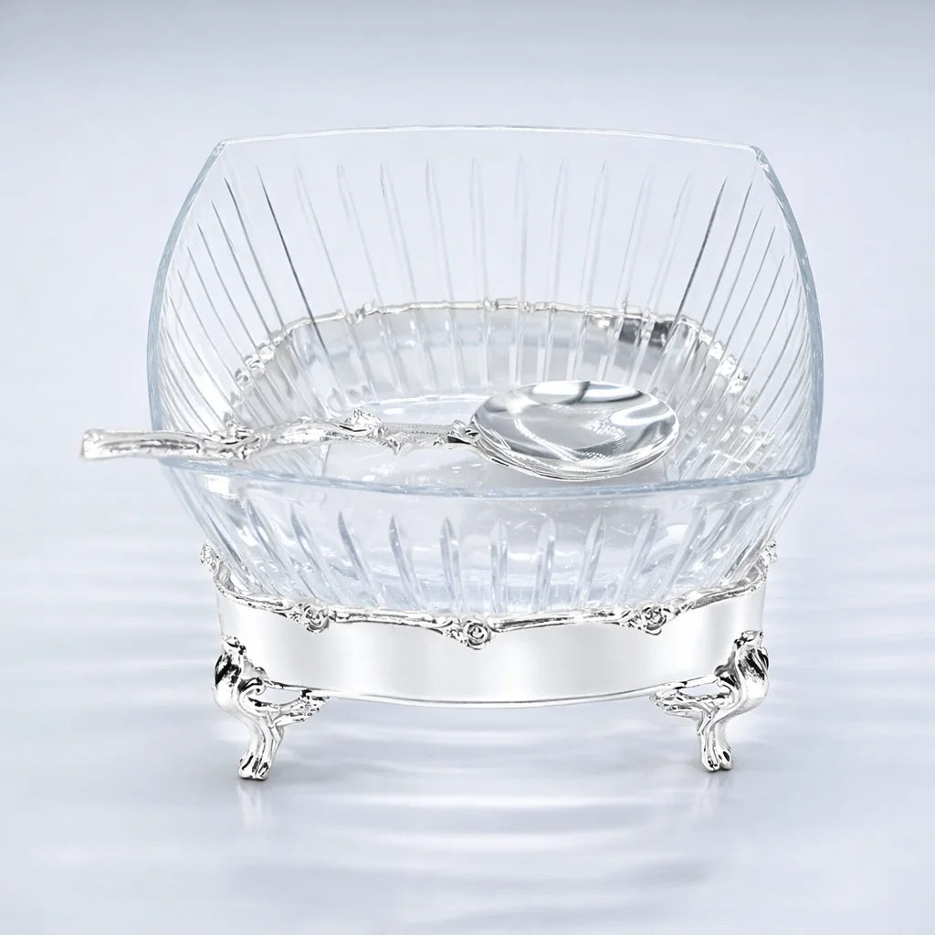 Victoria Crystal Footed Serving Bowl