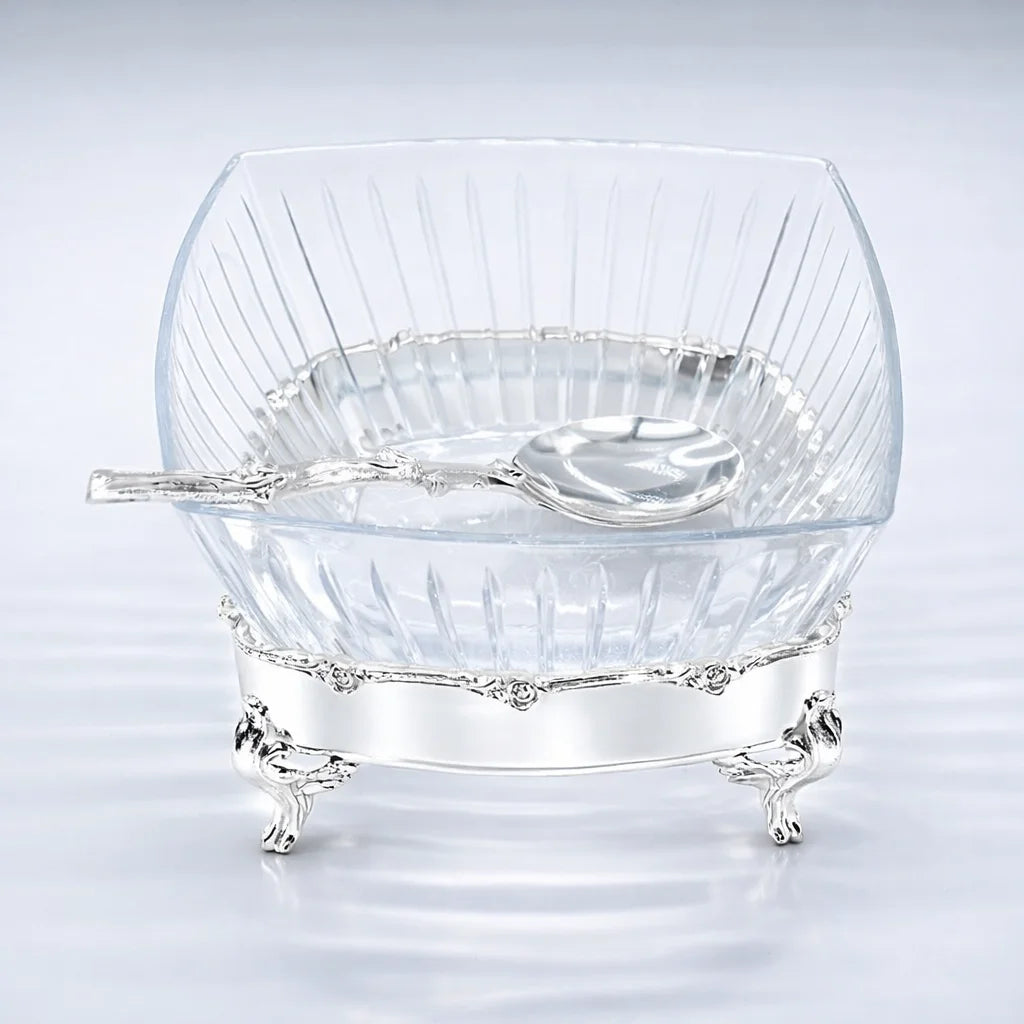 Victoria Crystal Footed Serving Bowl