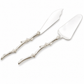 Vintage Rose Handle Cake & Pie Server Set