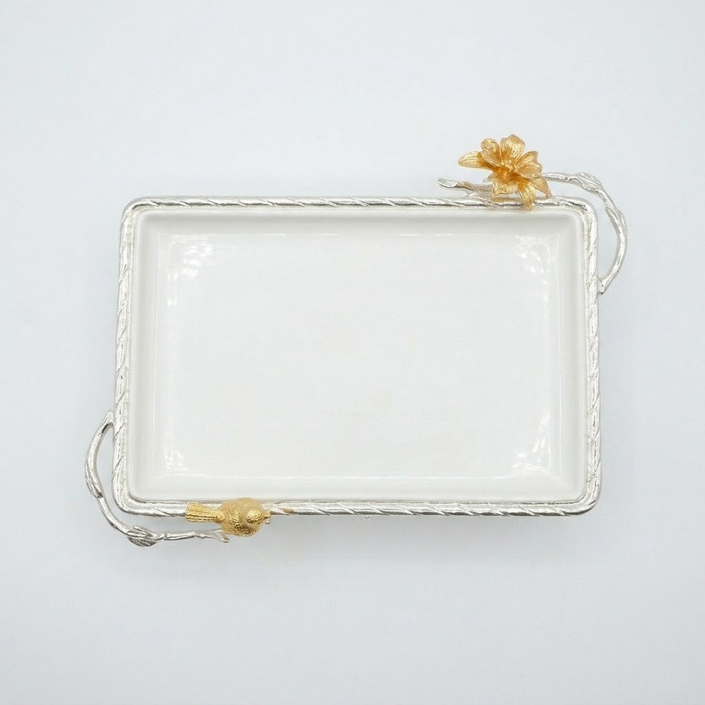 Regal Bloom Decorative Tray