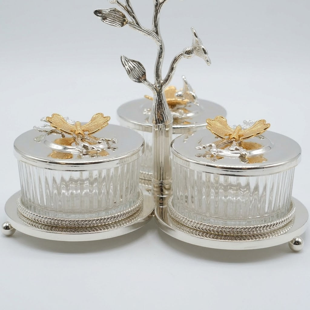Golden Butterfly Trio Jar Set