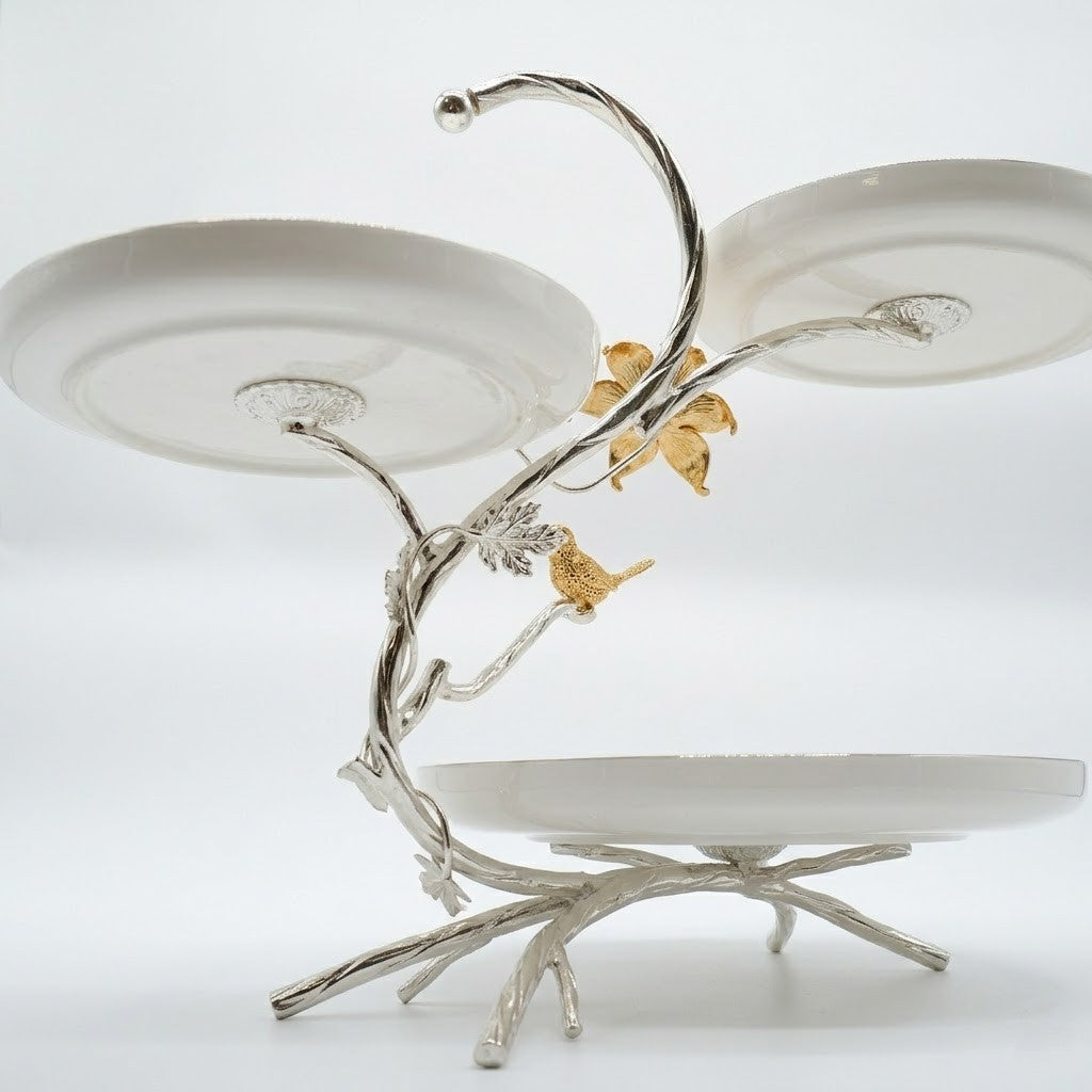 Royal Blossom 3-Tier Dessert Stand