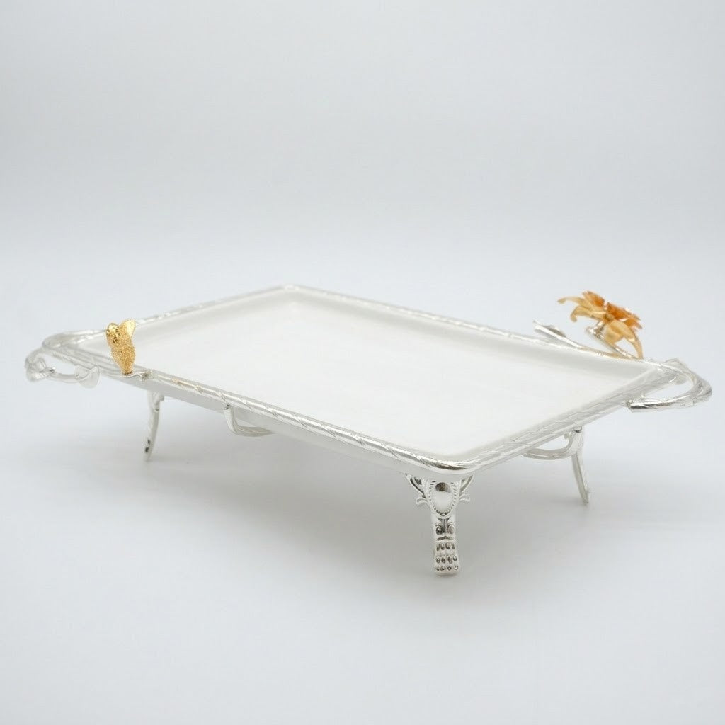 Regal Bloom Decorative Tray